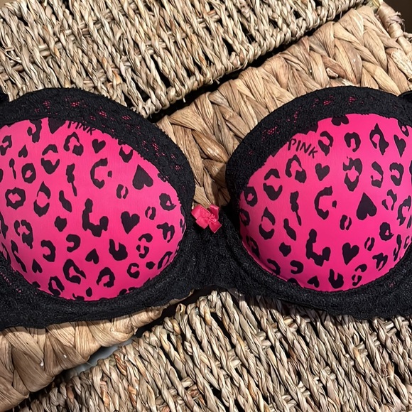 PINK Victoria's Secret Other - Pink Victoria Secret Animal Print lace Bra 32A